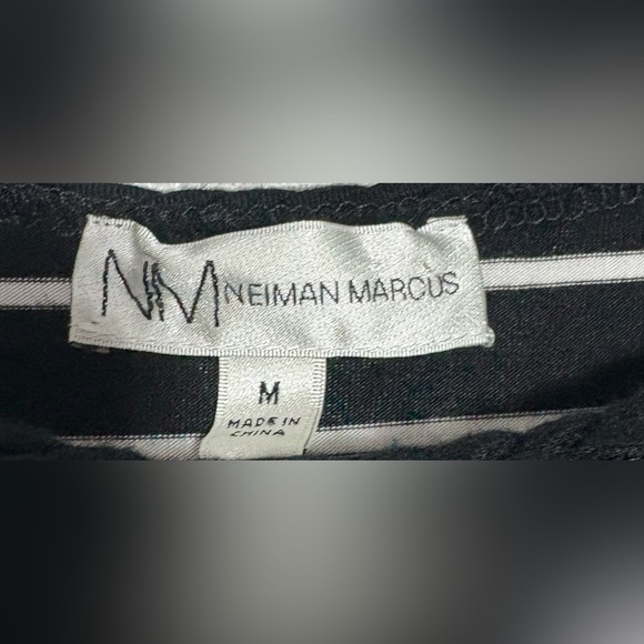 Neiman Marcus Black and White Striped Blouse - Picture 3 of 4